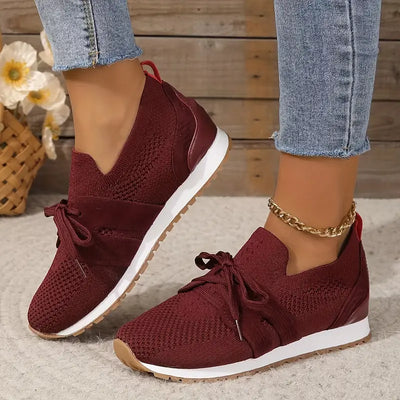 Dames Sneakers - Ademend Gebreid - Lekkie sportowe Schoenen - Przypadkowe i wygodne