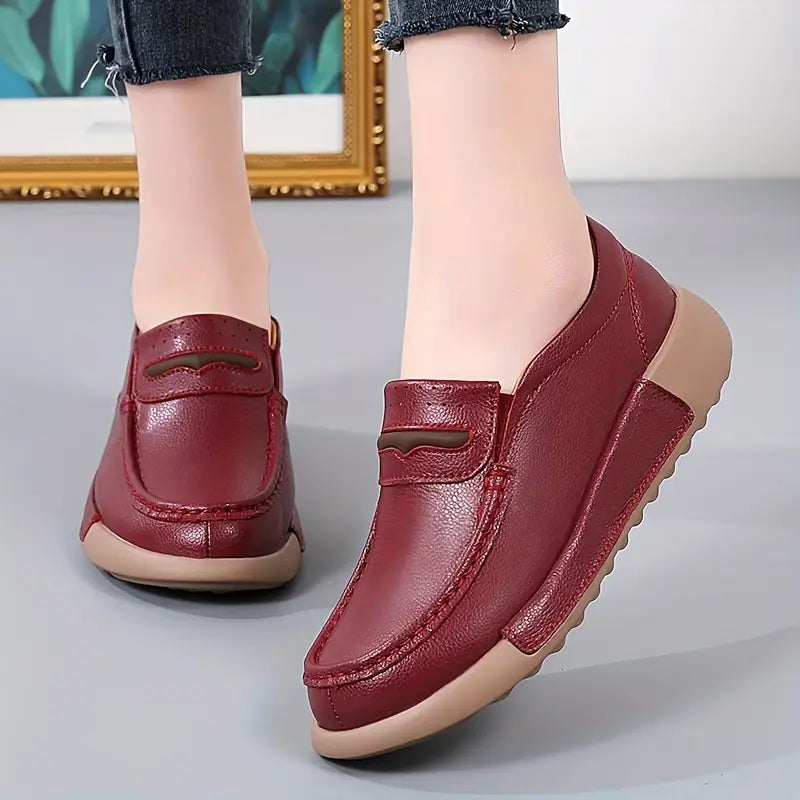 Retro-Loafer-Comfortble Buty z okrągłym palcem