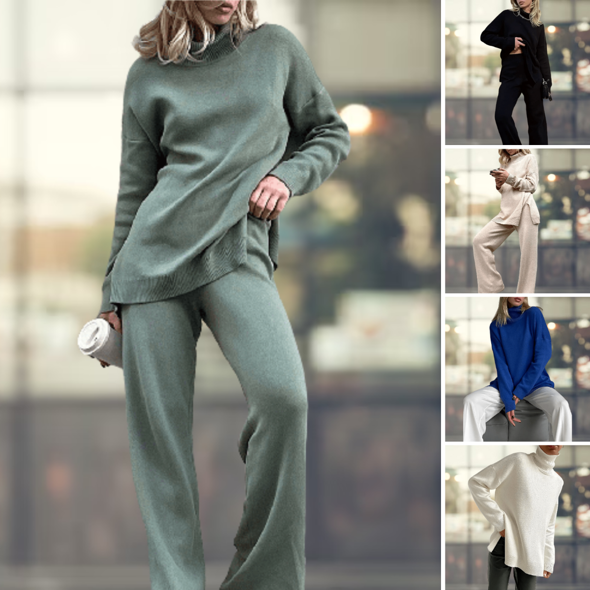 Zarael - Eleganckie swetry z golfem i rozcięciami po bokach dla kobiet