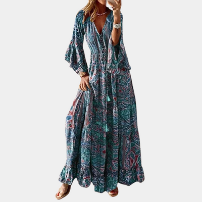 Agathe - Elegancka długa sukienka Bohemian dla kobiet