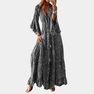 Agathe - Elegancka długa sukienka Bohemian dla kobiet