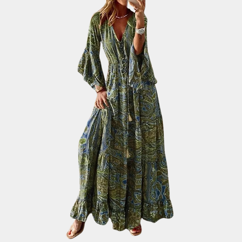 Agathe - Elegancka długa sukienka Bohemian dla kobiet