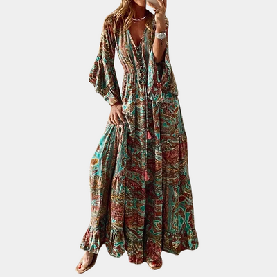 Agathe - Elegancka długa sukienka Bohemian dla kobiet