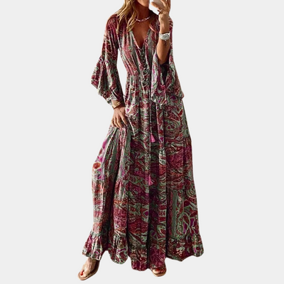 Agathe - Elegancka długa sukienka Bohemian dla kobiet