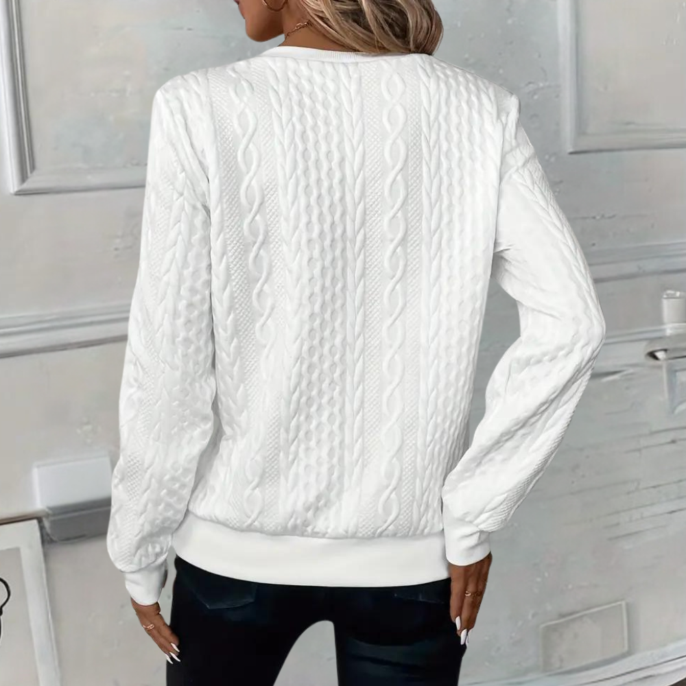 Anoushka - Miękki Sweter Damski z Teksturą na Co Dzień