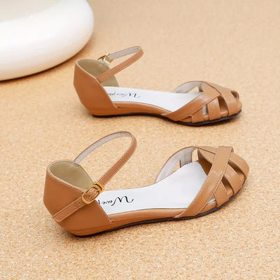 Damskie sandały na koturnie, modne buty na platformie peep toe
