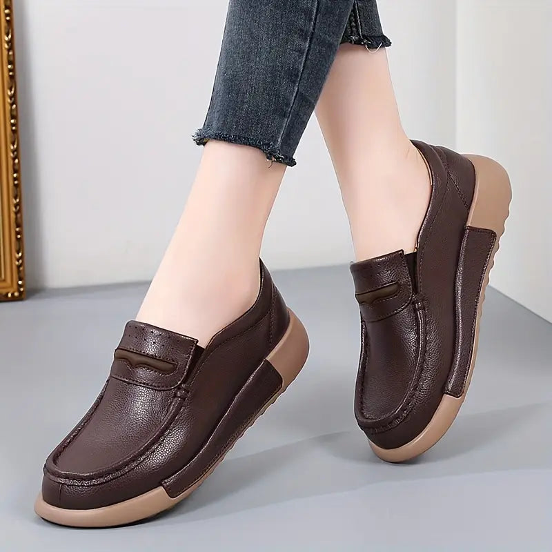 Retro-Loafer-Comfortble Buty z okrągłym palcem