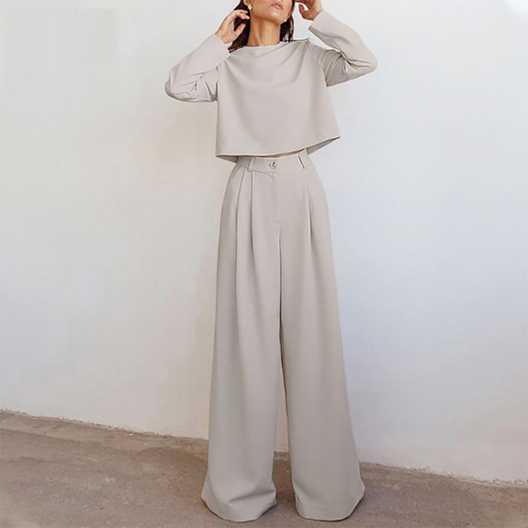 Alicja - Szykowny i stylowy zestaw palazzo w dwóch częściach