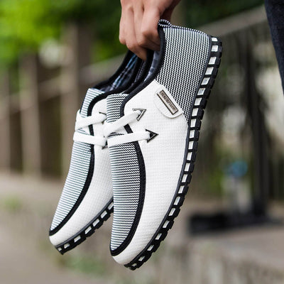 Stylowe i Lekkie Mokasyny Męskie Zebra