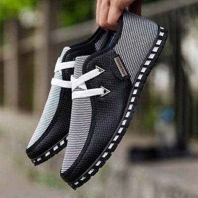 Stylowe i Lekkie Mokasyny Męskie Zebra