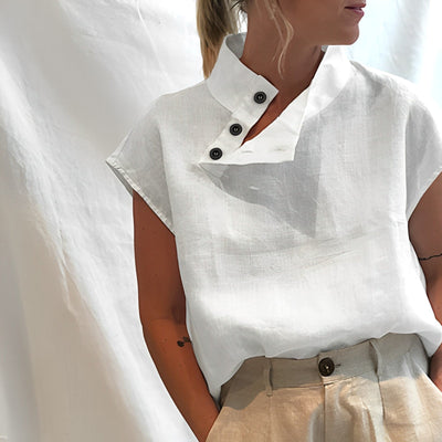 Letnia bluzka damska w stylu vintage - fioletowa