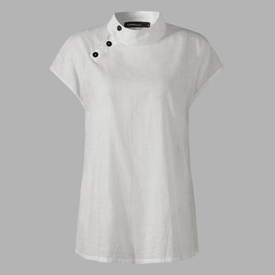 Letnia bluzka damska w stylu vintage - fioletowa