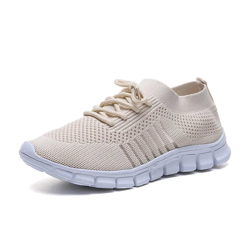 Damskie Sportowe Buty Sneakersy z Przewiewnej Siatki