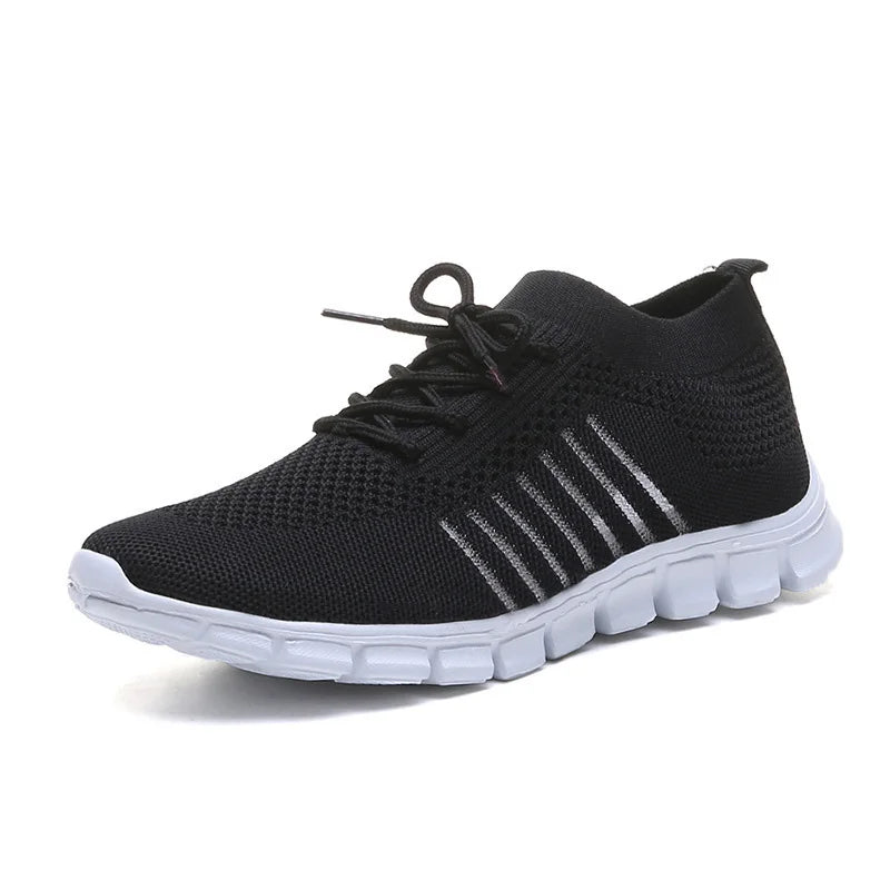 Damskie Sportowe Buty Sneakersy z Przewiewnej Siatki