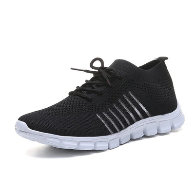 Damskie Sportowe Buty Sneakersy z Przewiewnej Siatki