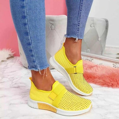 Agnieszka - Damskie Sneakersy Slip-On z Rzepem