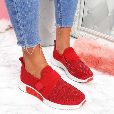 Agnieszka - Damskie Sneakersy Slip-On z Rzepem
