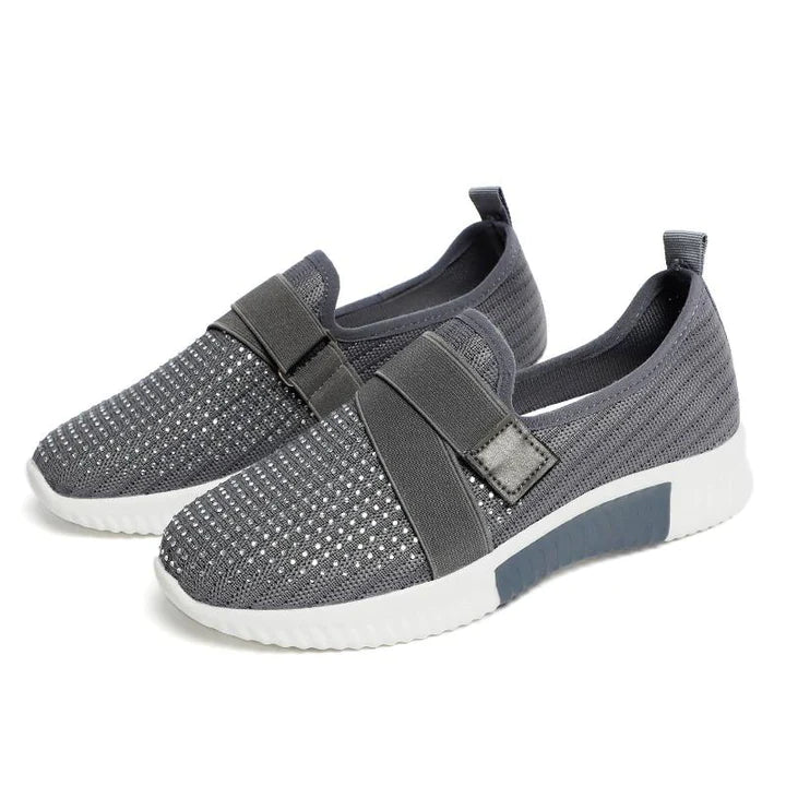 Agnieszka - Damskie Sneakersy Slip-On z Rzepem