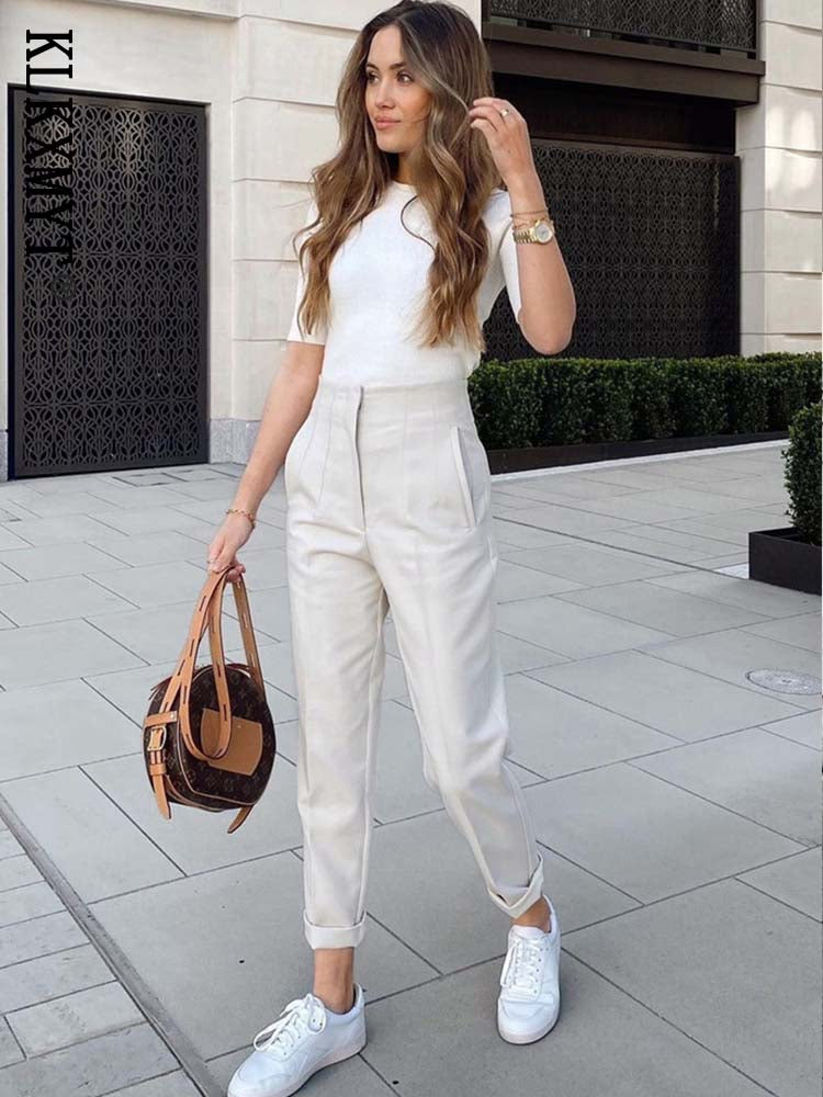 Solidnie eleganckie spodnie