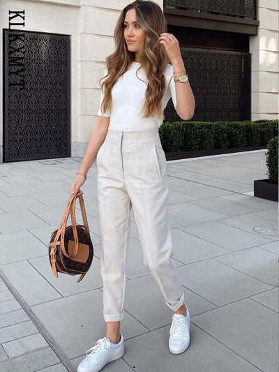 Solidnie eleganckie spodnie