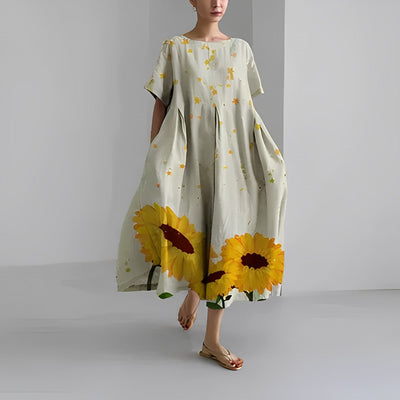 Sukienka boho z cudowną kwiatową fantazją Genova™️
