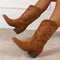 Damskie buty kowbojskie z grubym obcasem