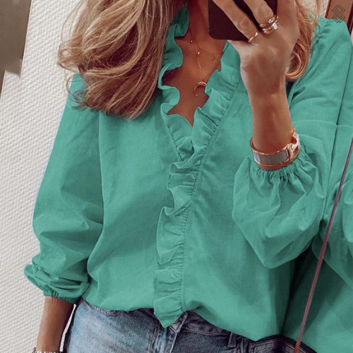Zuzanna - Damska Bluzka - Klasyczny Design z Zapięciem na Guziki