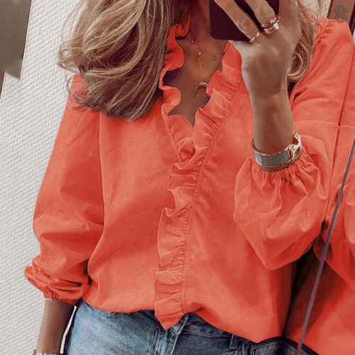 Zuzanna - Damska Bluzka - Klasyczny Design z Zapięciem na Guziki