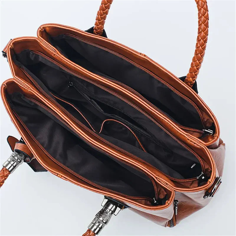 Liana Vintage Torebka Tote – Stylowa i Wytrzymała Torebka z Woskowanej Ekoskóry