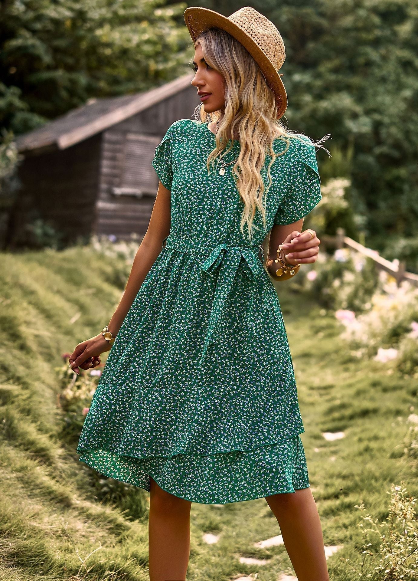 Modna sukienka Elisa™ z eleganckim paskiem w talii