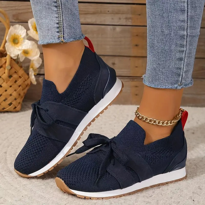 Dames Sneakers - Ademend Gebreid - Lekkie sportowe Schoenen - Przypadkowe i wygodne