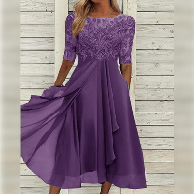 Jara | Sukienka Koronkowa Midi - Elegancja i Komfort