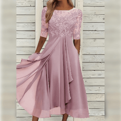 Jara | Sukienka Koronkowa Midi - Elegancja i Komfort