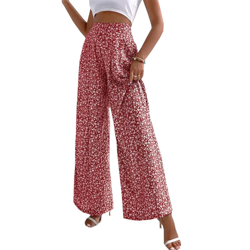 Kwieciste eleganckie spodnie bootcut Jasmin