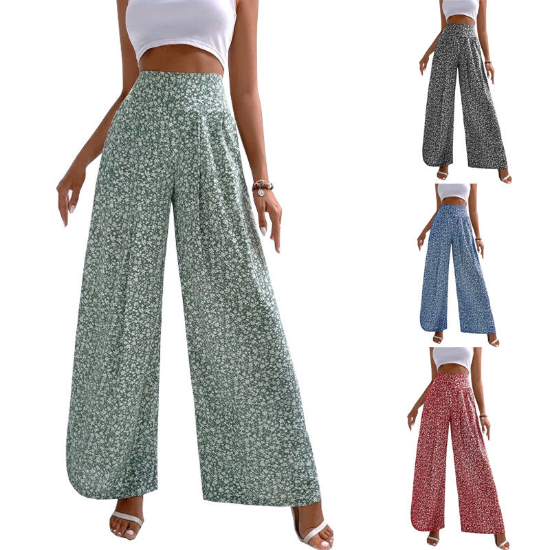 Kwieciste eleganckie spodnie bootcut Jasmin