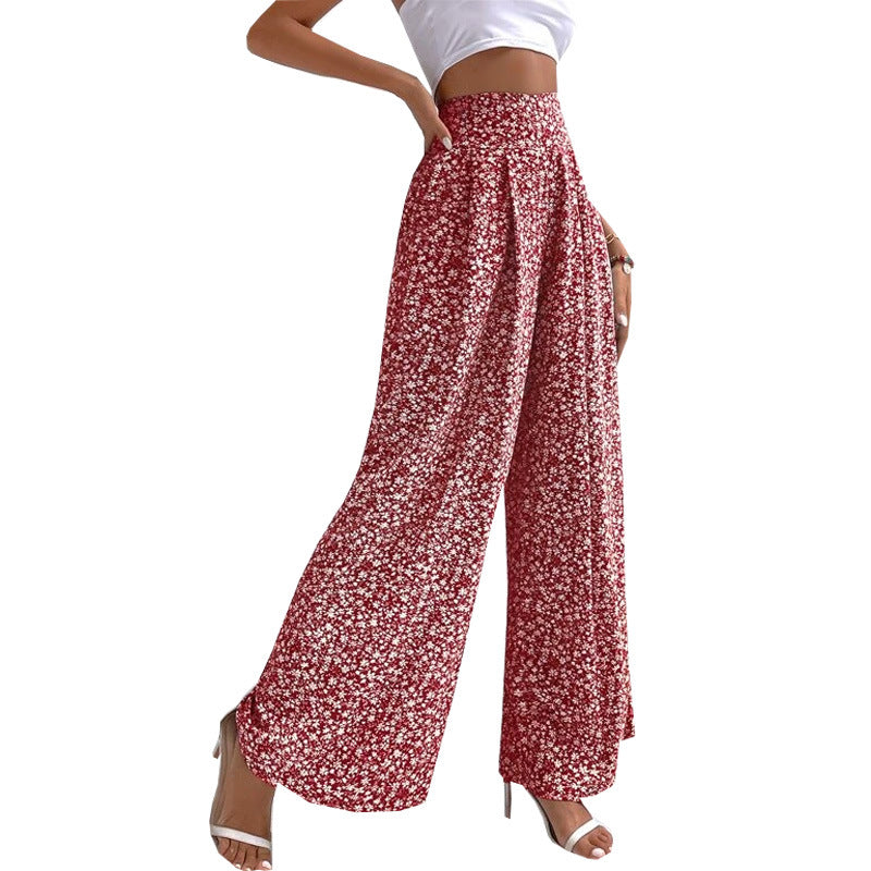 Kwieciste eleganckie spodnie bootcut Jasmin