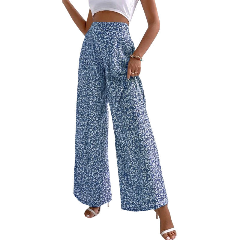 Kwieciste eleganckie spodnie bootcut Jasmin