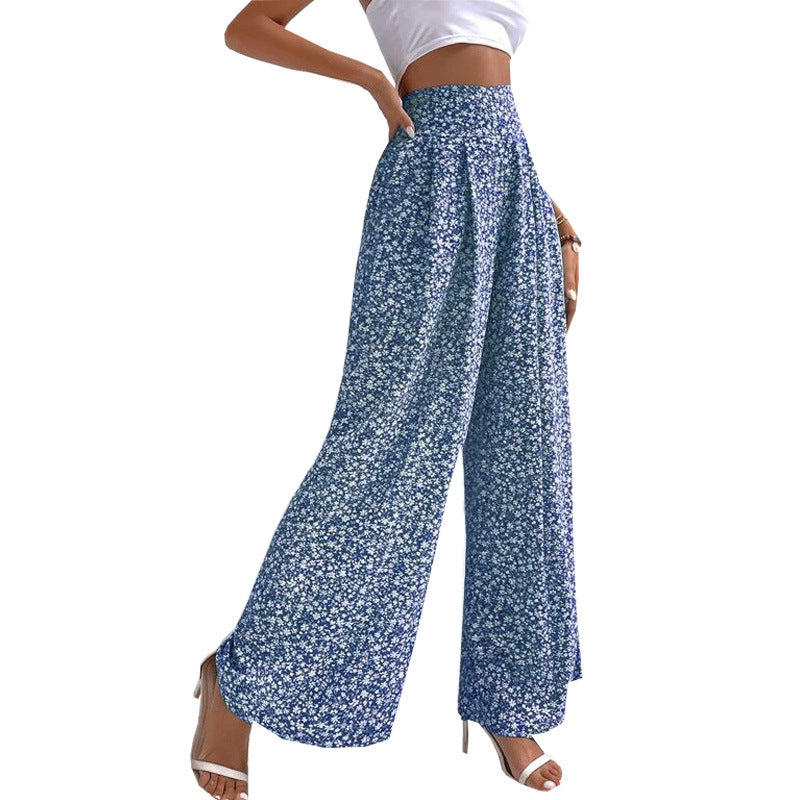 Kwieciste eleganckie spodnie bootcut Jasmin