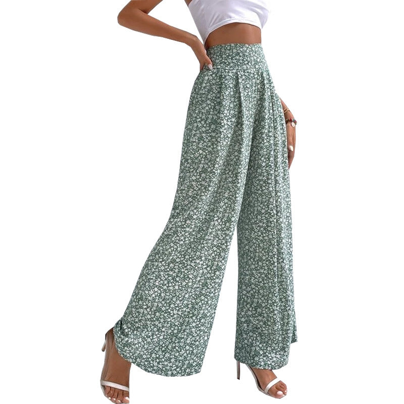 Kwieciste eleganckie spodnie bootcut Jasmin