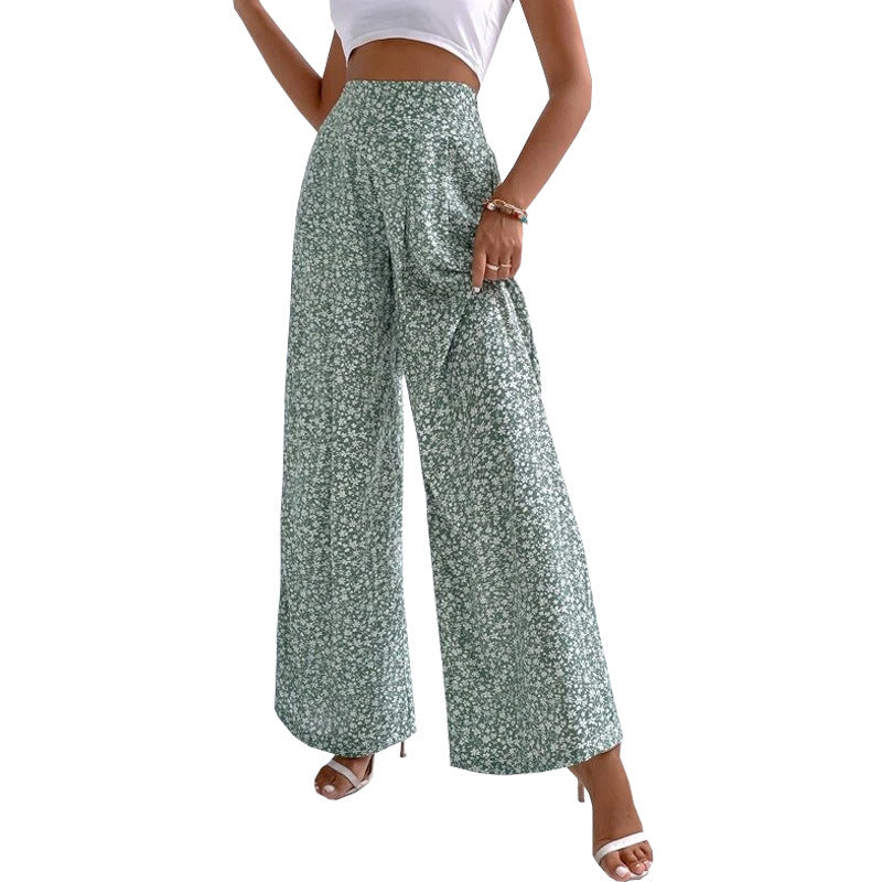 Kwieciste eleganckie spodnie bootcut Jasmin