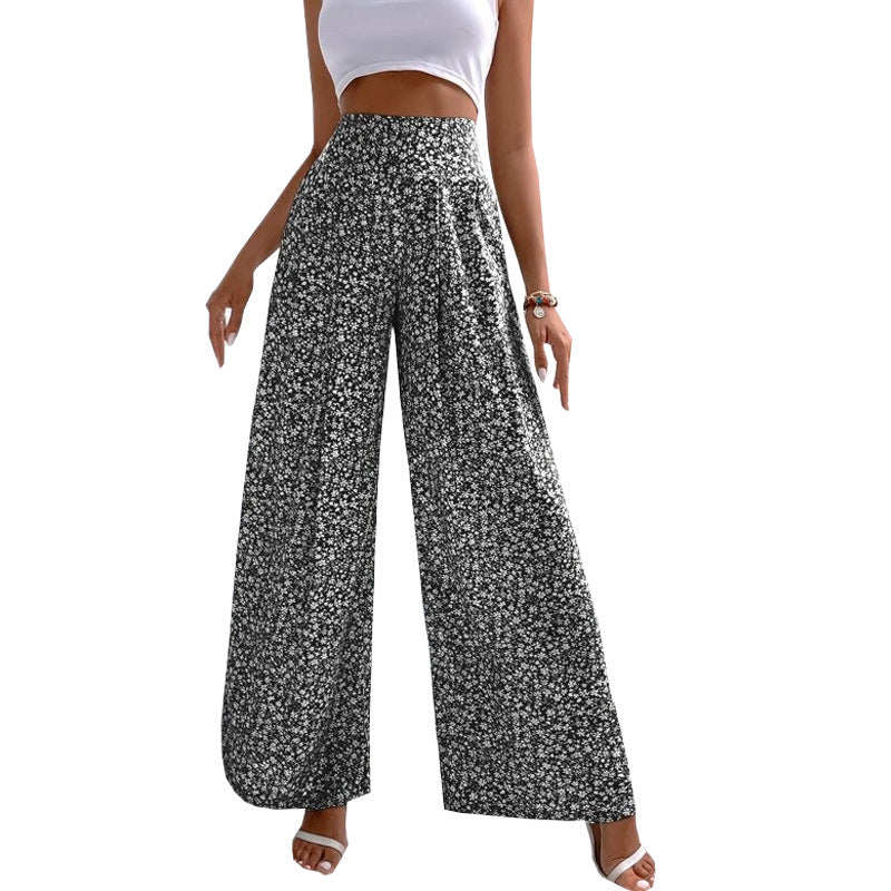 Kwieciste eleganckie spodnie bootcut Jasmin