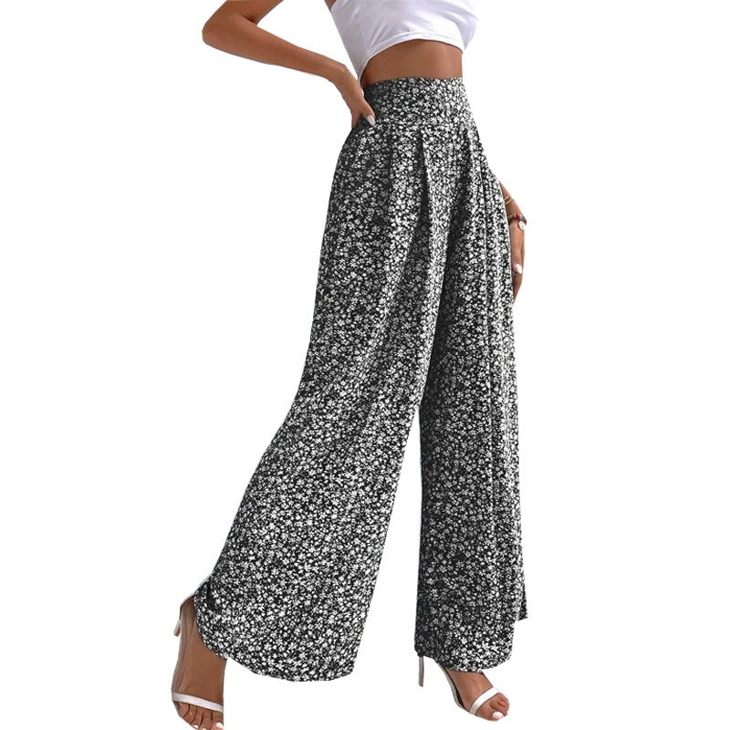 Kwieciste eleganckie spodnie bootcut Jasmin