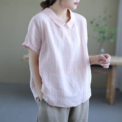 Lniana bluzka w stylu vintage Shania