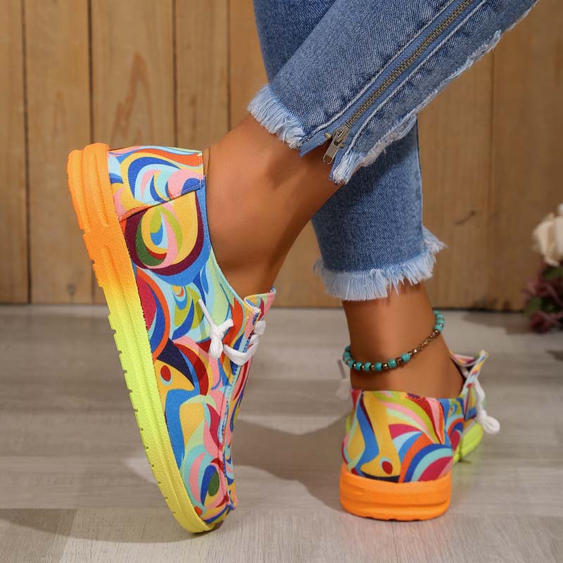 Casualowe, kolorowe trampki