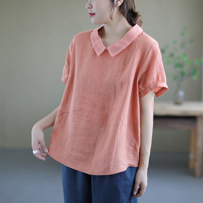 Lniana bluzka w stylu vintage Shania