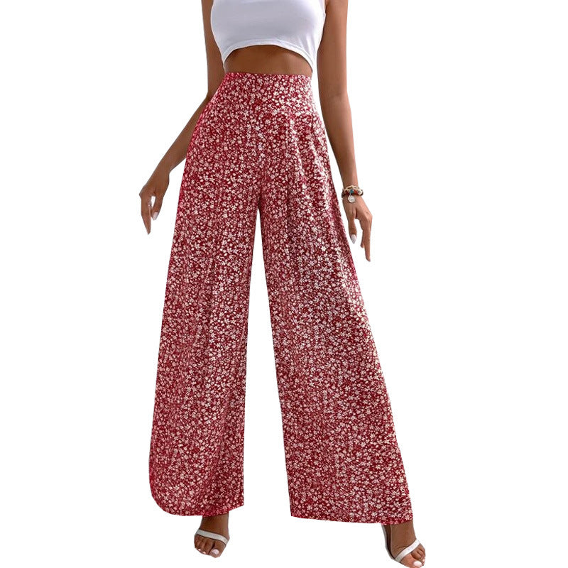 Kwieciste eleganckie spodnie bootcut Jasmin