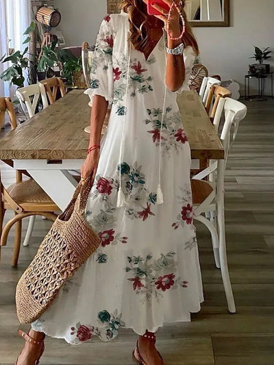 Claudia™ - Elegancka długa sukienka letnia