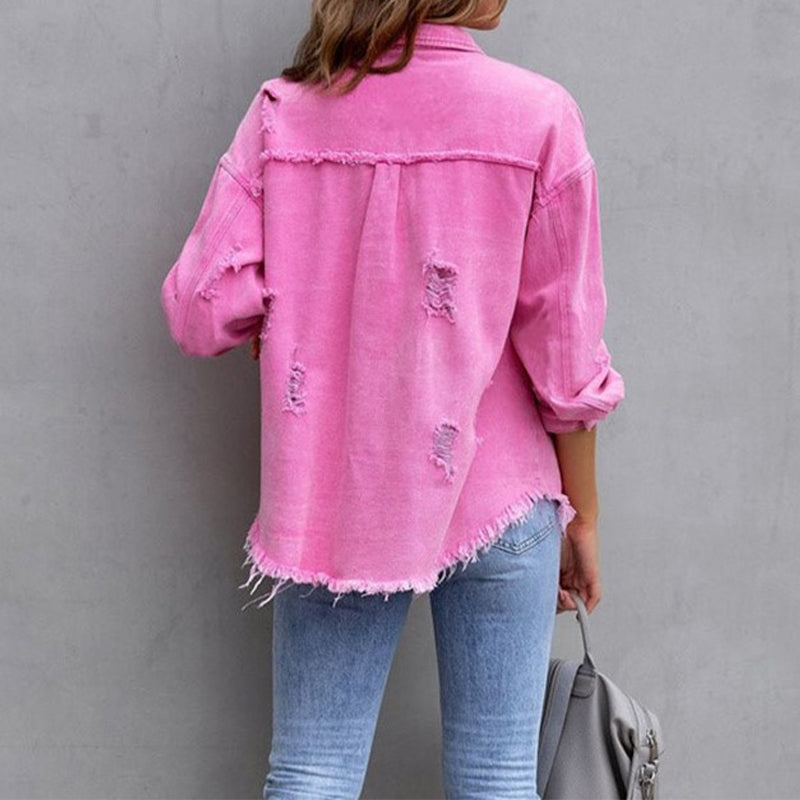 Alicja - Damska Koszula Jeansowa - Casualowy i Modny Look
