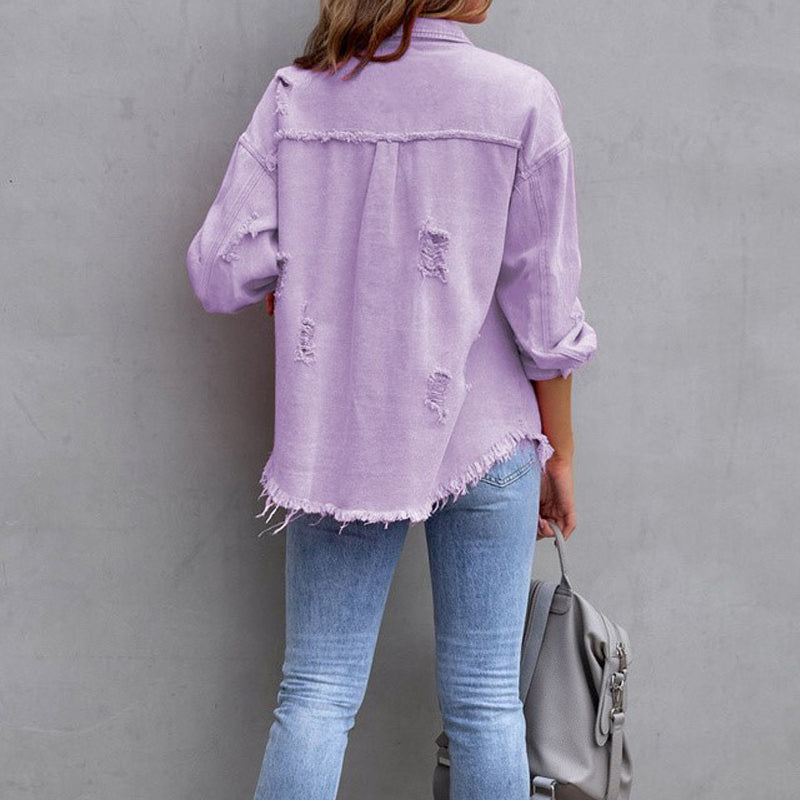 Alicja - Damska Koszula Jeansowa - Casualowy i Modny Look