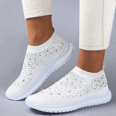 Kryształowe wsuwane trampki | Modne wsuwane buty